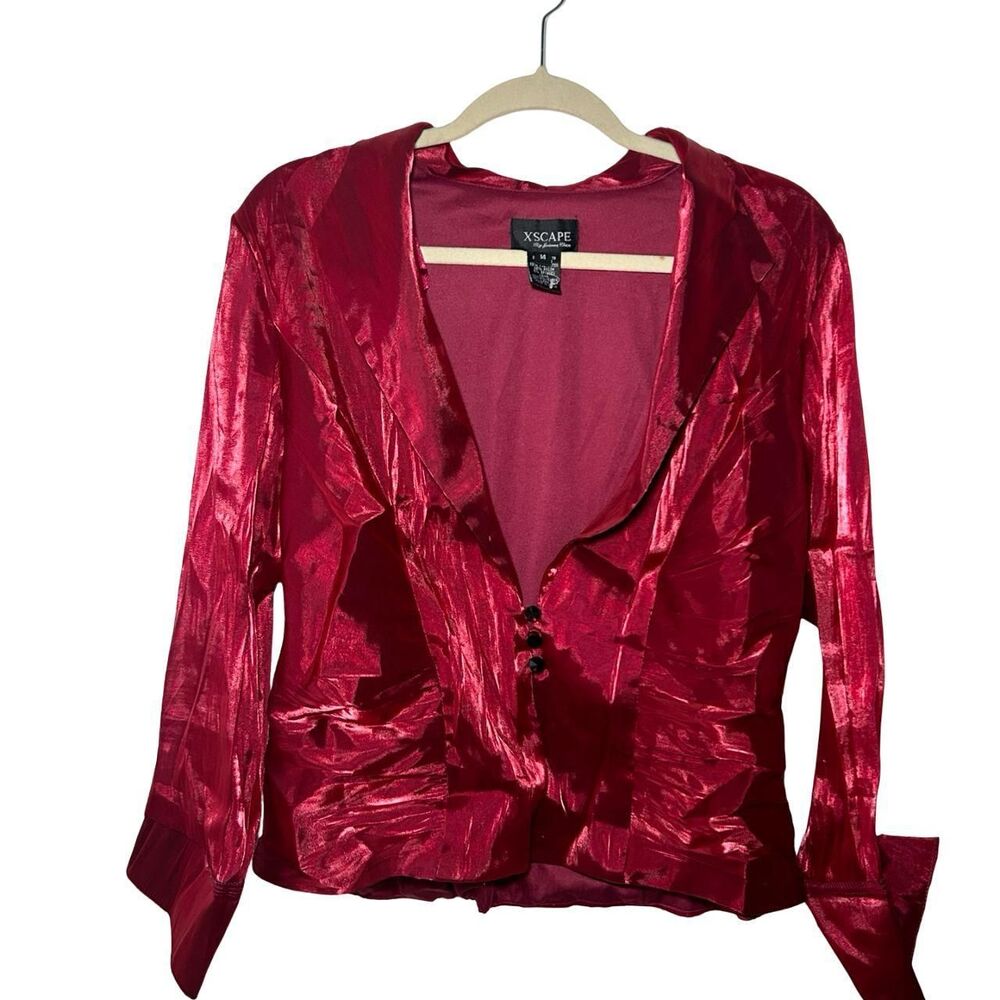 Xscape Women's Red and Pink Blouse
